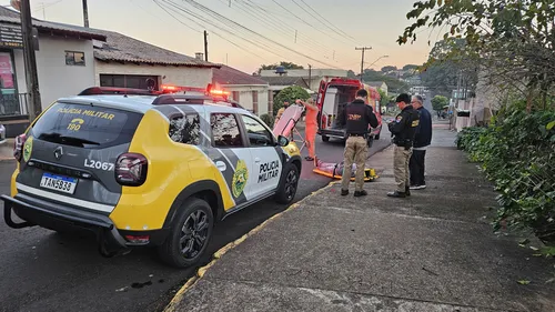 PM e Corpo de Bombeiros durante atendimento ao acidente